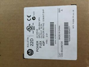ALLEN-BRADLEY 22D-B024N104 Powerflex 40P, 240 (208)VAC, 3PH, 24 Amps