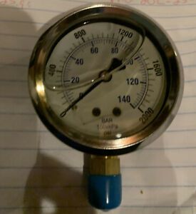 PIC GAUGES PRO-201L-254O Pressure Gauge,1/4 in. NPT,2-1/2 in.