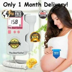 3MHz Probe Baby Digital LCD Fetal Prenatal Baby Heart Rate Monitor