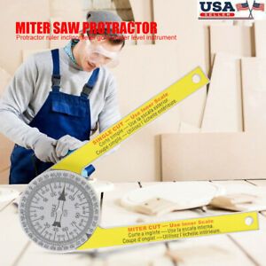 Miter Saw Protractor Dial Accurate Angle Finder with Laser-Engraved Scales Tools