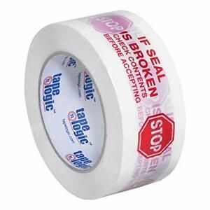 Tape Logic 2 Inch x 110 Yards Pre-Printed Packing Tape&#034;Stop If Seal is Broken...