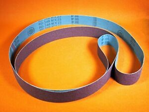 Lot of 10 * Sanding Belt 2&#034; x 120&#034; (10ft) HERMES RB 346 MX 23 Aluminum Oxide