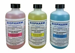 Biopharm pH Buffer Calibration Solution Kit 3-Pack | 250 ml (8oz) Bottle Each...
