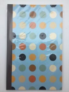 Journal Notebook Polka Dot School Ruled Bound Cover Blue