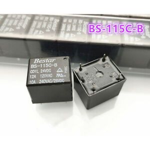 5Pcs BESTAR BS-115C-B 24VDC Power Relay 5Pins 12A 120VAC