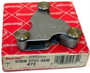 Starrett Screw Pitch Gage, 4-84 TPI, 51 Leaves No. 472