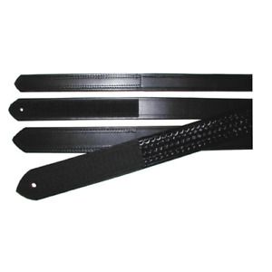 Boston Leather Hook &amp; Loop Tipped Belt 1-1/4 Belt Size: 46 Color: Black Finish: