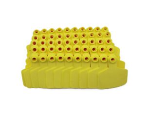Blank Cattle Ear Tags for Livestock Cow Swine Sow Sheep Yellow 100 Piece