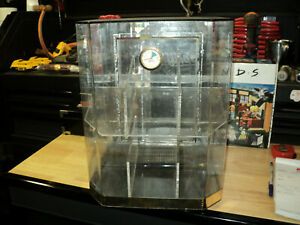 acrylic 2 shelf humidor store display w key