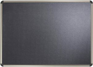 Quartet Bulletin Board, 4&#039; x 3&#039;, Prestige Embossed Foam, Euro Frame (B364T)