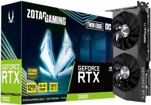 NEW ZOTAC Gaming GeForce RTX 3060 Twin Edge OC 12GB GDDR6 192-bit ZTA30600H10M