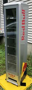 Red Bull Slim Cooler Refrigerator Unit 70” Tall Lit Used AND Cooler With Wheels