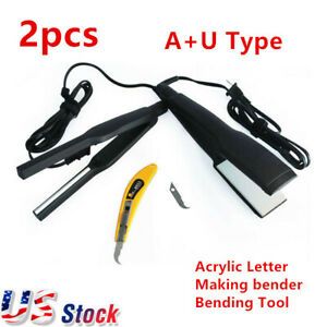 US 2pcs Luxury Manual Acrylic Letter Making bender Bending Tool Machine A+U Type
