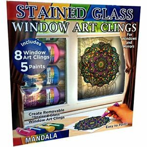 Joy of Coloring Zorbitz Vitral Art Cling Kit DIY 8 Clings5 colores