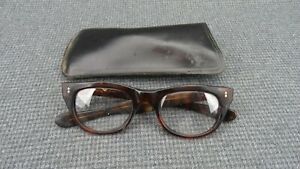 (B17) Vintage Used Tortoise Shell Eyeglasses w Bayonet Temples - Need polish