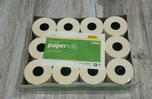 OFFICE MAX 12 Bond Paper Rolls 2 1/4&#034; x 130 ft Factory Sealed