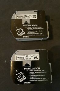 Brother MK231 Black on White 0.5&#034; x 315&#034; Non-Laminated Tape