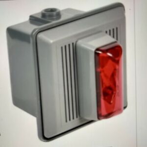 Edwards-Signaling Horn Strobe, Red, 5 1/2” H, 120VAC (886strr-n5