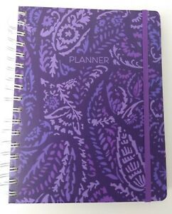 Vera Bradley 12 Month Non Dated Agenda Planner Purple Paisley NEW