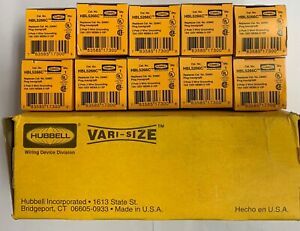 (10) HBL5266C HUBBELL PLUG 15 A, 125V, NEMA 5-15P, 2-Pole, 3-Wire Grounding