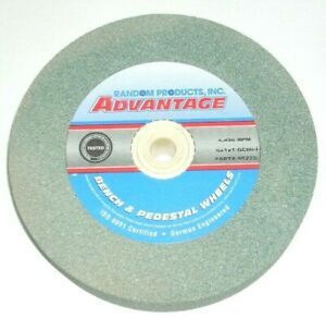 Advantage 95222 Green Silicon Carbide Bench Grinding Wheel 6 x 1 x 1 60 Grit