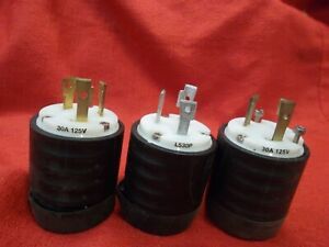L 530P  30 Amp plugs (three) Twistlocks