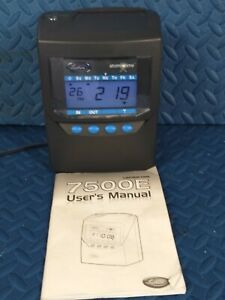 Lathem 7500E Atomic Calculating Punch Card Time Clock 100 Employees NICE NO KEY