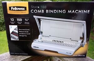 Fellowes Star+ 150 Manual Comb Binding Machine White 5006501 NEW