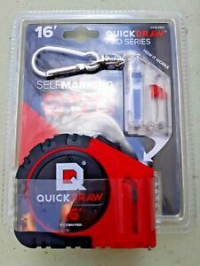 Measuring tape Quickdraw 16&#039; Ft self drawing Precision Contractor wood working
