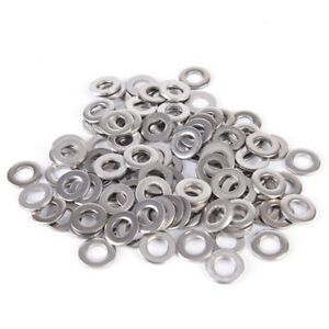 100PCS Stainless Steel Washers Metric Flat Washer Screw Kit M3 M4 M5 M6 M8 MLLWM