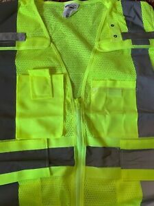 safety vest reflective zipper and belt