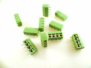 IMO 20.501M/4SB-PB Terminal Block Green 5mm Pitch 4 Way 10 Pieces OM0985
