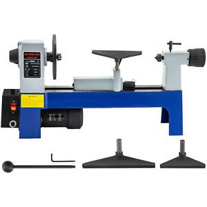 8&#039;&#039;x12&#039;&#039; Variable Speed Benchtop Mini Wood Lathe 1/3 HP 500-3200RPM Tool Rests