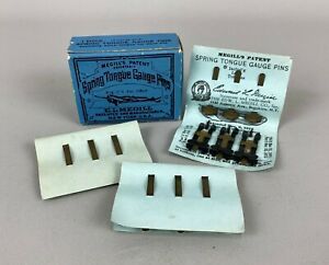 NEW Box of 9 MEGILL&#039;S Letterpress Spring Tongue Gauge Pins (B)