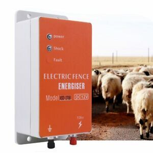 10KM Electric Fence Solar Charger Controller Animal Horse Cattle Poultry Farm