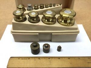 Ohaus Scale Corp 13 Piece Cylindrical Calibration Weight Set 1 to 1000 Gram !!