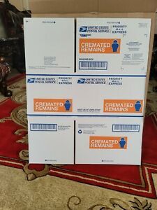 USPS CREMATION SHIPPING BOX KIT WITH 1 BOX, BAG, BUBBLE WRAP, TAPE, AND A GUIDE