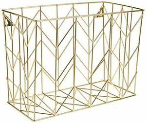 U Brands Hanging File Desk Organizer Wire Metal Gold - 894U02-06
