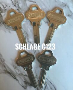 (5) New Original Schlage Everest Key Blanks C123