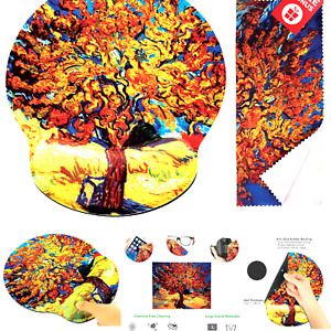 Van Gogh Mulberry Tree Ergonomic Design Mouse Pad with Wrist Rest Hand Suppor...