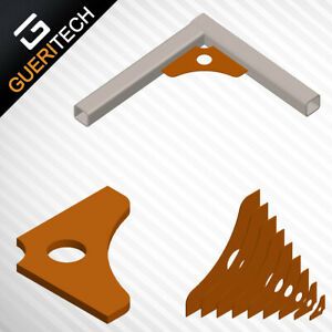 90 degree gusset angle sheet metal workshop welding for laser plasma cut DXF DWG