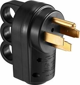 Miady 50AMP RV Replacement Male Plug with Easy Unplug Design ETL Certified