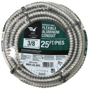 Southwire 55082021 Alflex Rwa Flexible Conduit, 3/8&#034; X 25&#039;