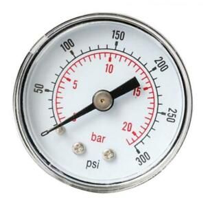 TS-Y40Z8 1/8&#034; BSPT Air Pressure Gauge Pneumatic 0-300 PSI 0-20bar Back Mount