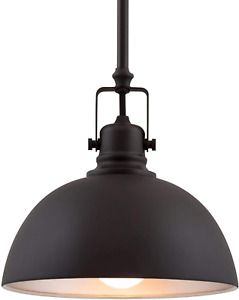 Kira Home Belle 9&#034; Contemporary Industrial 1-Light Pendant Light, Adjustable +