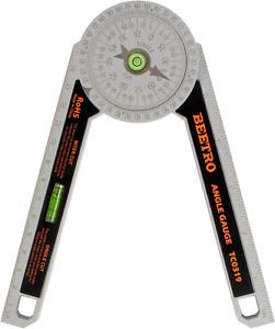 BEETRO Miter Saw Protractor, Perfect Molding Angle Gauge with Two Horizontal Bub