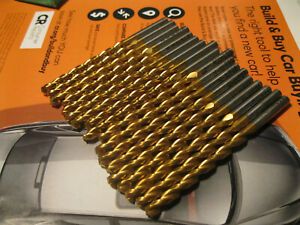 PRECISION TWIST DRILL 7/32 JOBBER HSS TIN COATED 18 TOTAL. MACHINIST TOOLS