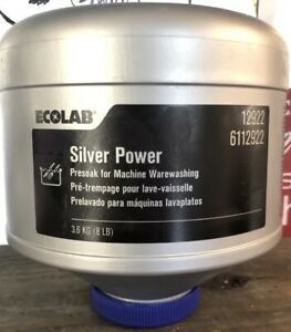 ECOLAB SILVER POWER PRESOAK 6112922 MACHINE WAREWASHING (8lb Ea.) 1 Capsule