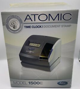Lathem Model 1500E Atomic Time Recorder Punch Clock with Keys New Open Box