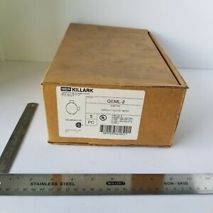 Hubbell GEML-2 3/4&#034; (Qty 5) GEM Outlet Body L-Type, Aluminum